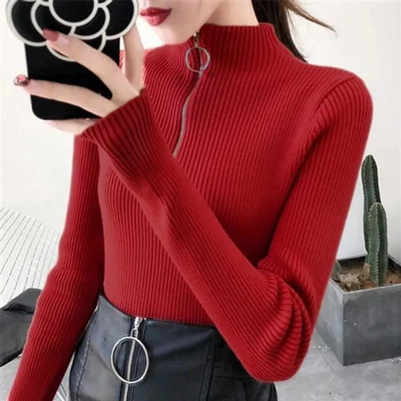 CozyZip High-Neck Knit