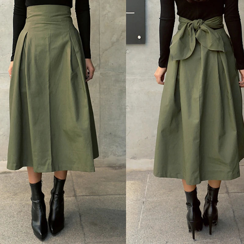 Elegant Bow Long Skirt