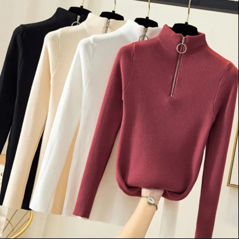 CozyZip High-Neck Knit