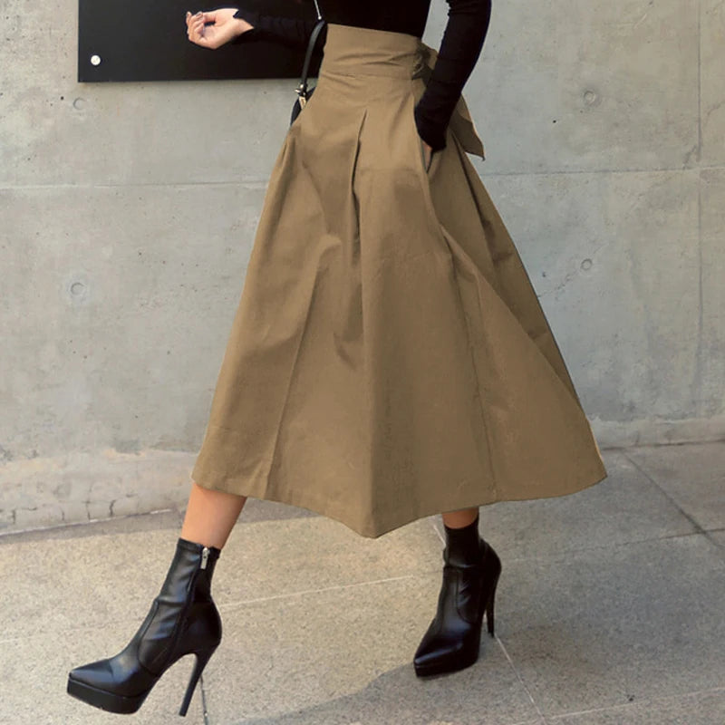 Elegant Bow Long Skirt