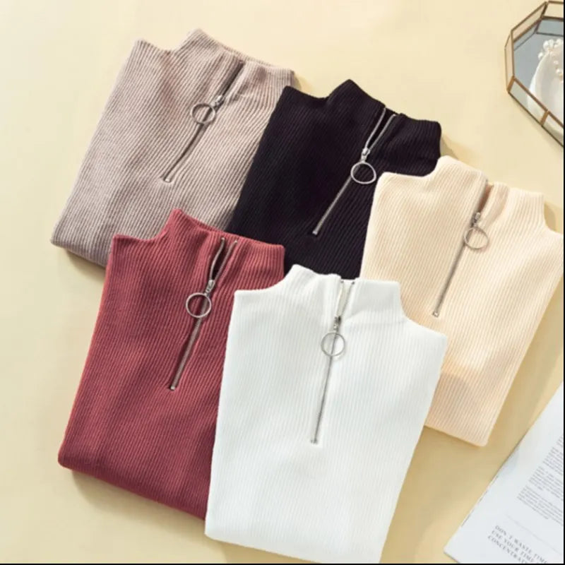 CozyZip High-Neck Knit