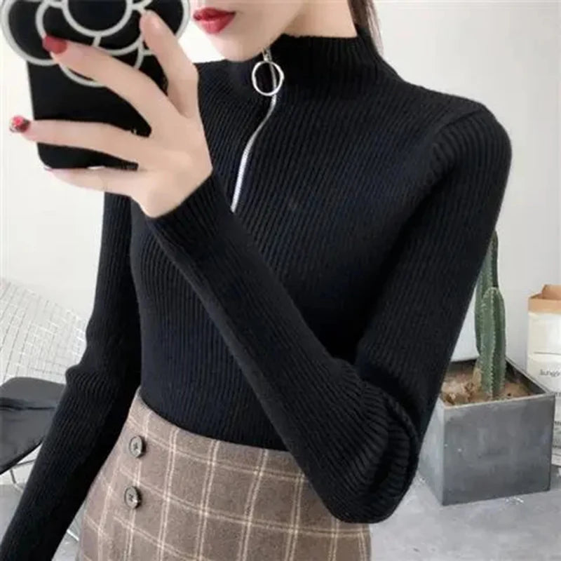 CozyZip High-Neck Knit