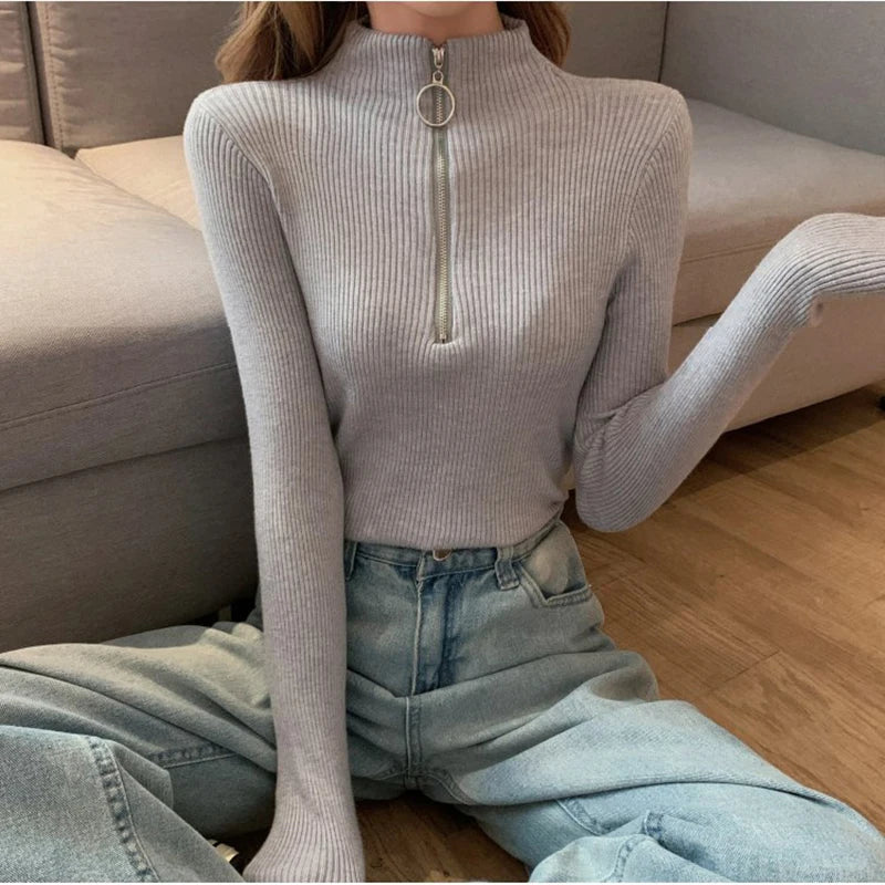 CozyZip High-Neck Knit
