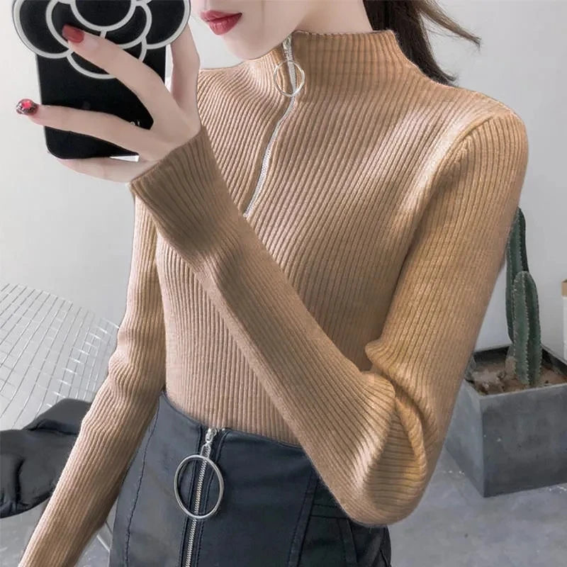 CozyZip High-Neck Knit